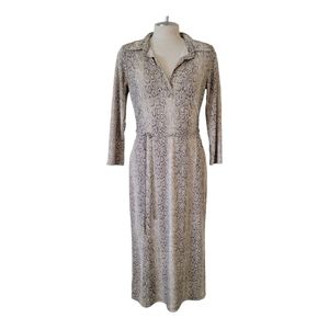 Warehouse Snakeskin Print Midi Dress Size 10